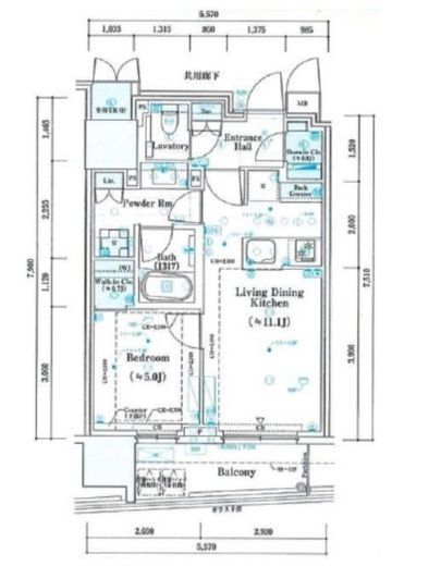 1LDKの間取りの画像